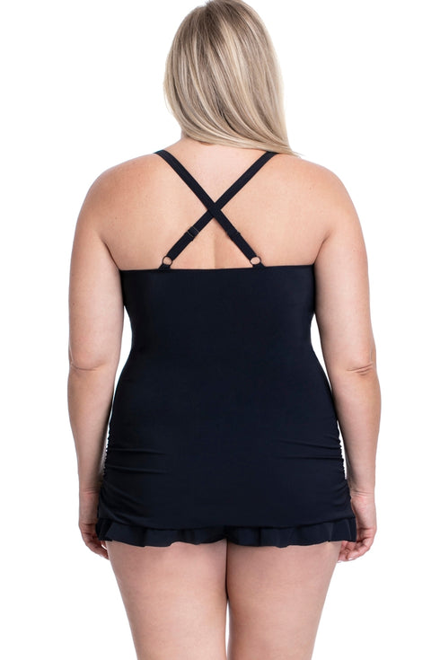 Profile by Gottex Wildthing Plus Size Underwire Halter Swimdress